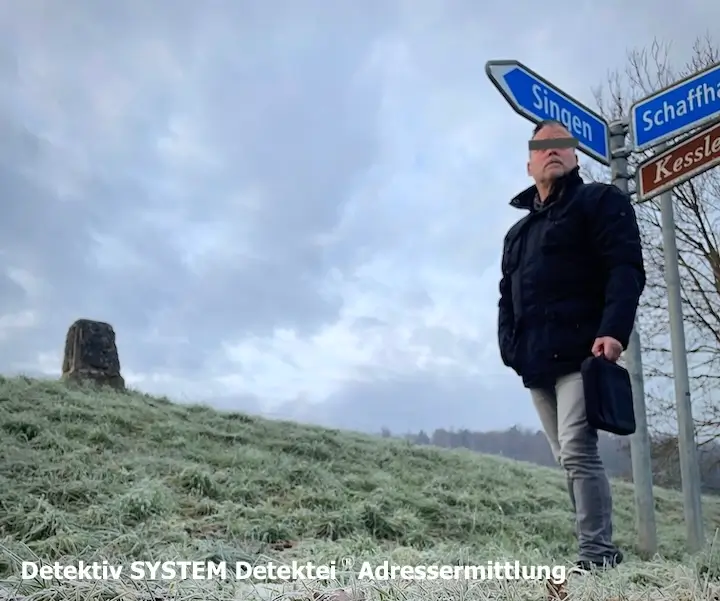 Fallbeispiel Adressermittlung: Auftraggeber der Detektei hat sein starkes berechtigtes Interesse an der Ermittlung glaubhaft dargelegt. Detektiv SYSTEM Detektei ® entsendet erfahrene Ermittler ins Recherchegebiet. (Beispielfoto) Grenze Deutschland-Schweiz: Adressermittlung der DSD Detektiv SYSTEM Detektei GmbH