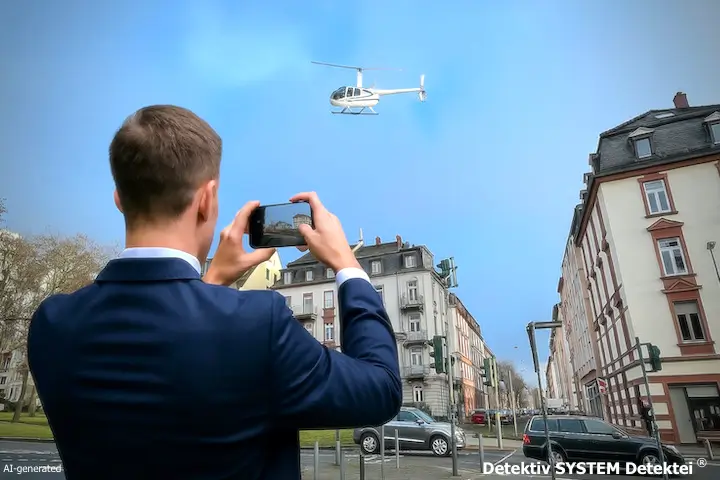 Einsatz-Detektiv Agent in Frankfurt am Main in der Beweissicherung.