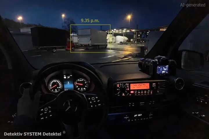 Geheim: Detektiv SYSTEM Detektei für ein Unternehmen geheim im Einsatz 