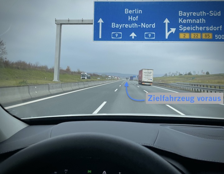 Beobachtungsfahrt im Raum Bayreuth. Detektiv SYSTEM Detektei ® observiert 