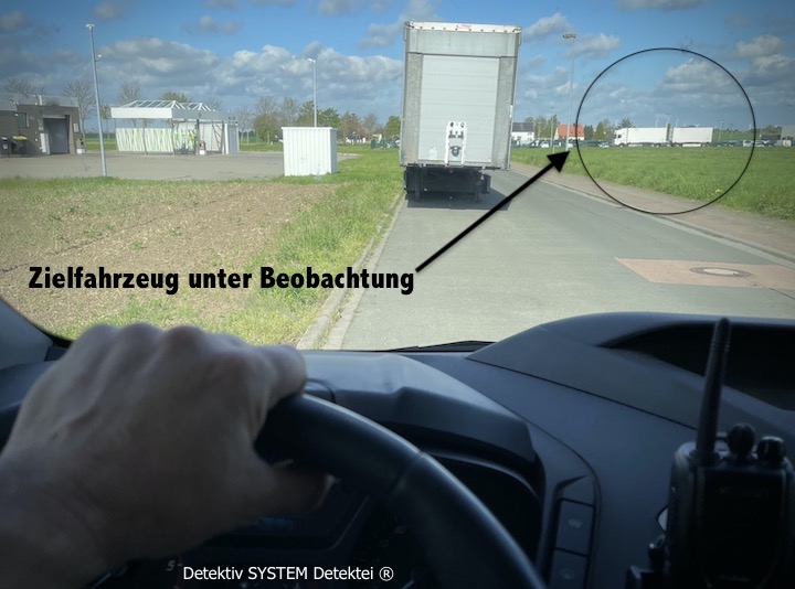 Detektei überwacht einen LKW