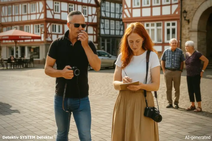 Man ist gut vernetzt im Schwalm-Eder-Kreis und einsatzerfahren in der Region. Detektiv SYSTEM Detektei ® aus Hessen. (Beispielfoto/AI-generated) Homberg (Efze): Detektiv SYSTEM Detektei ® leitet Ermittlungen ein