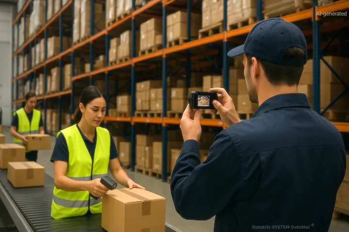 Einschleusung: Detektiv macht Beweisfotos im betroffenen Unternehmen.