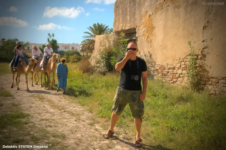 Privatdetektiv auf Djerba in der Beobachtung.