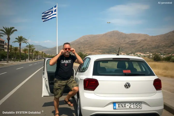 Griechischer Partner-Ermittler der DSD Detektiv SYSTEM Detektei ® GmbH auf Kreta im Einsatz.