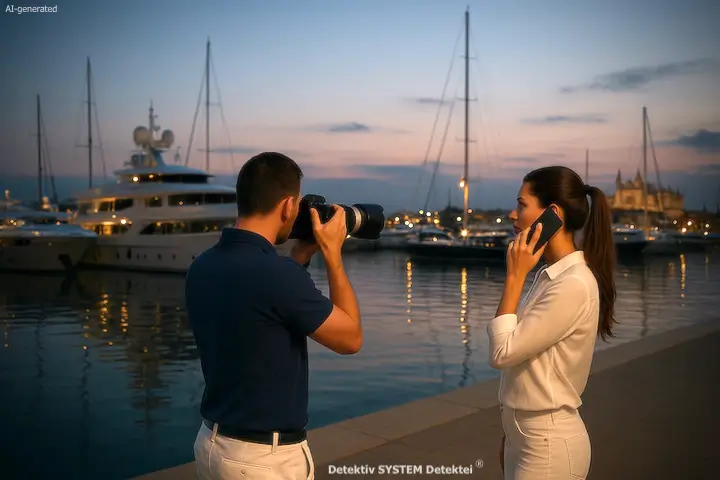 Private investigator couple surveils in Mallorca.