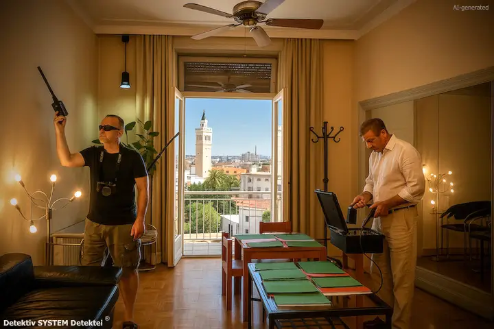 Abhörwanzensuche in einer Kanzlei in Tunis (Tunesien).