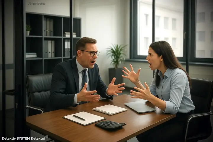 Beschwerde im Büro des Aschaffenburger Unternehmens. 