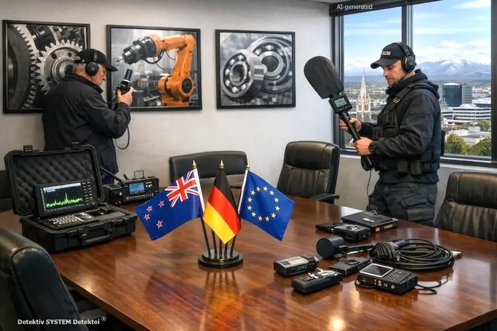 Sweep-Einsatz in Christchurch (Neuseeland): DSD Detektiv SYSTEM Detektei GmbH Abhörsicherheit