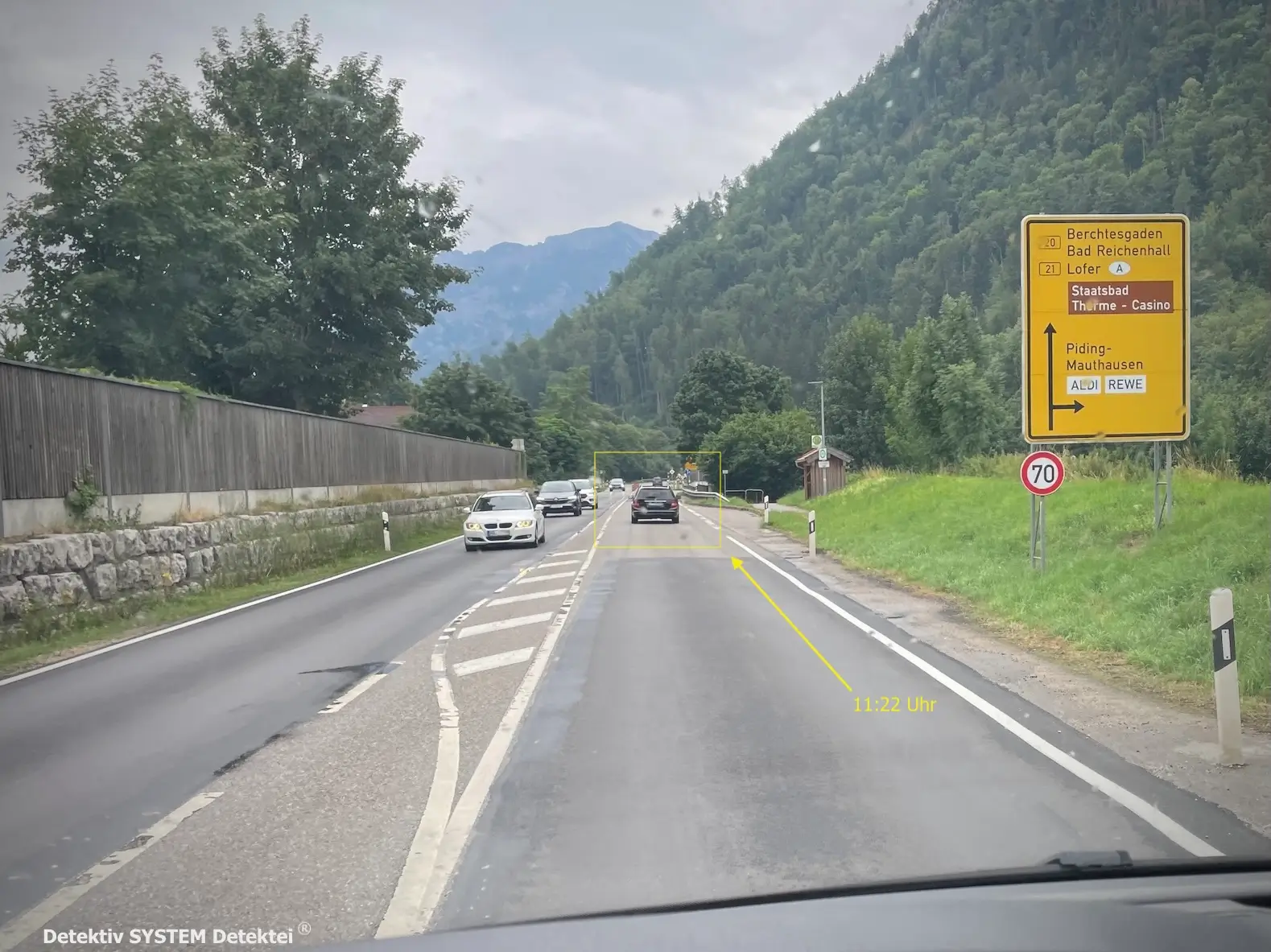Fallbeispiel Bad Reichenhall: Privatdetektive der DSD Detektiv SYSTEM Detektei ® GmbH bringen Jahrzehnte Erfahrung in jede Reichenhaller Beobachtung und Ermittlung ein. (Beispielfoto) Observierung eines Zielfahrzeugs in Bad Reichenhall: DSD Detektiv SYSTEM Detektei GmbH
